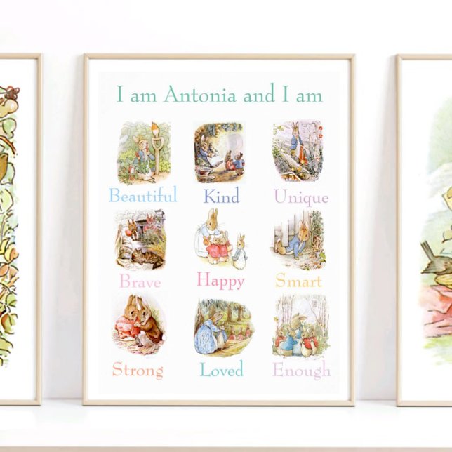 Anpassat namn Skriv ut för Beatrix Potter Kids Aff Poster (Skapare uppladdad)