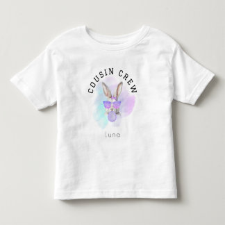 Anpassat namn Småbarn Girl Cousin Crew Påsk-familj T Shirt