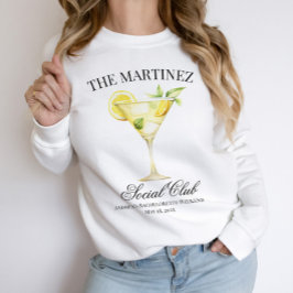 Anpassat namn Social Klubb Lemon Cocktail Bröllop T Shirt