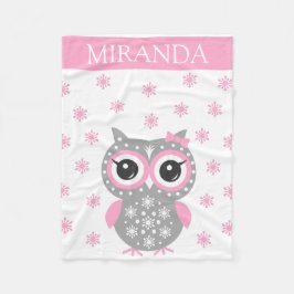 Anpassat namn som tar emot Flicka Fleece Blanket