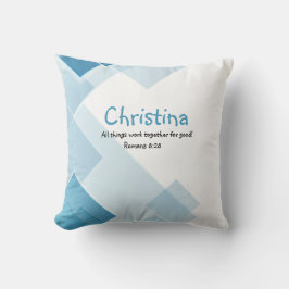 Anpassat namn som uppmuntrar inspirerande bibelcit kudde