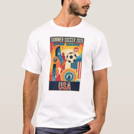 Anpassat Namn Sommar 2026 Fotbollsfan Retro T-Shir T Shirt
