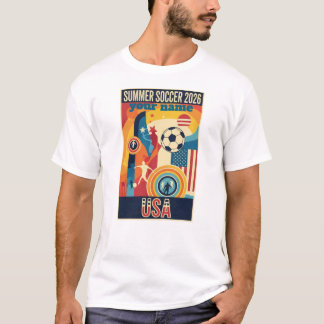 Anpassat Namn Sommar 2026 Fotbollsfan Retro T-Shir T Shirt