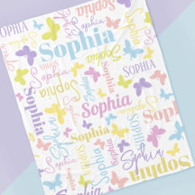 Anpassat namn Sophia in a