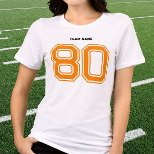 Anpassat namn, spelarnummer, team för Orang Sports T Shirt
