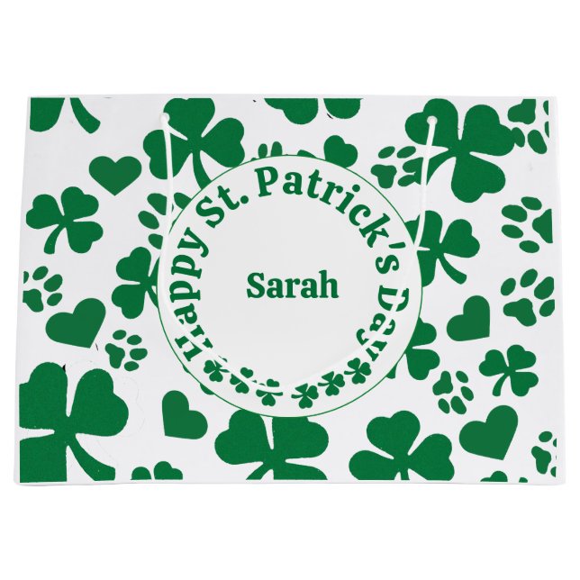 Anpassat namn St. Patrick's Day Tote Bag (Framsidan)