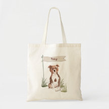 Anpassat namn Stafford Bull Terrier Pet Hund