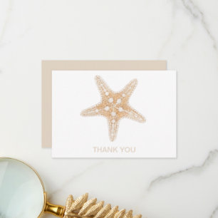 Anpassat namn Starfish White & Cream Tack Kort