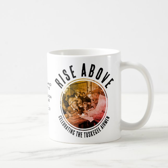 Anpassat namn STIG ÖVER WW2 Tuskegee Airmen Kaffemugg (Höger)