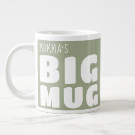 Anpassat namn stor mugg blekgrön C22 rolig present Jumbo Mugg