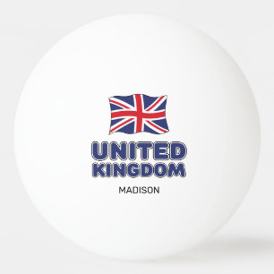 Anpassat namn Storbritannien Flagga Pingisboll