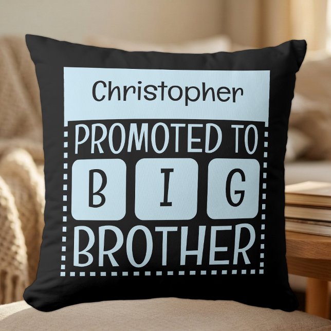 Anpassat namn storebror blå kudde (Skapare uppladdad)