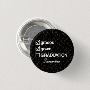 Anpassat namn Studenten Gift Funny Studenten Knapp