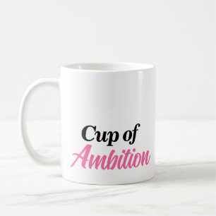 Anpassat Namn Stylish Modern Tupp av Ambition Mug Kaffemugg