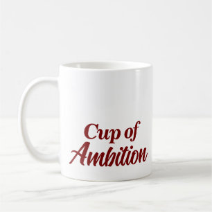 Anpassat Namn Stylish Modern Tupp av Ambition Mug Kaffemugg