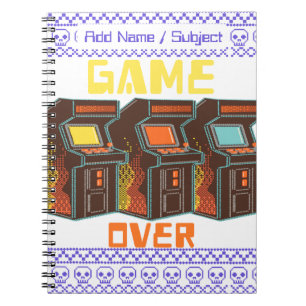Anpassat namn/Subjekt-spel över Retro Gamer School Anteckningsbok