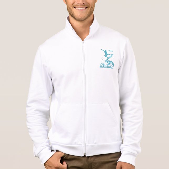 Anpassat namn Surfer shirts & jacka Tröja (Framsida)