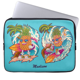 Anpassat namn Surfing Pineapple Laptop Fodral