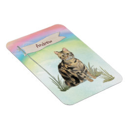 Anpassat namn Tabby katt Pet Magnet