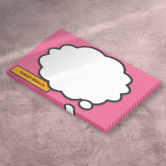Anpassat Namn Tänk Bubbla Kul Retro Serietidning Post-it Block
