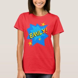 Anpassat namn, Tecknad Bok T Shirt