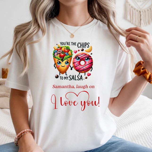 Anpassat Namn Tecknad Mat Söt Kärlek Present T Trö Shirt (Custom Name Cartoon Food Sweet Love Gift T Shirt)