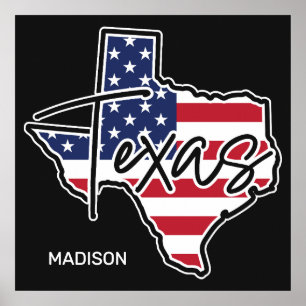 Anpassat namn Texas Poster