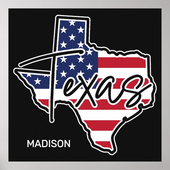 Anpassat namn Texas Poster (Framsidan)