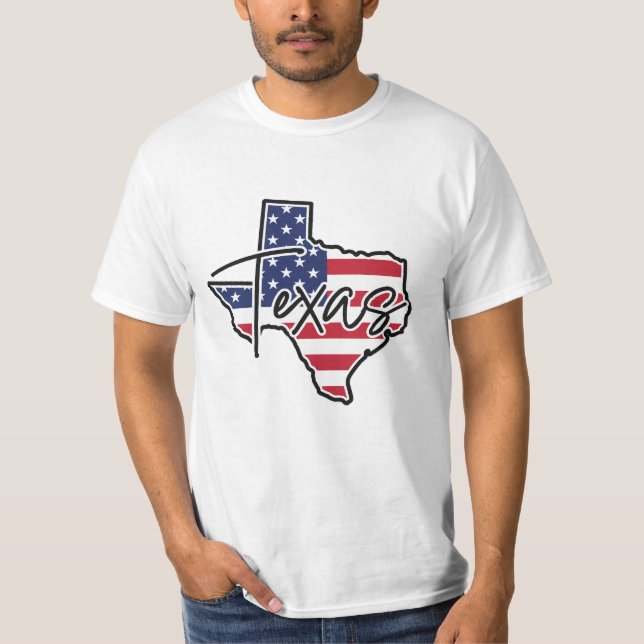 Anpassat namn Texas T Shirt (Framsida)