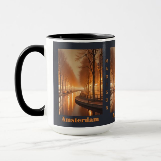 Anpassat namn/text Amsterdam Mugg (Vänster)