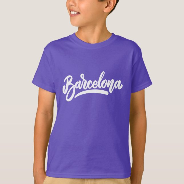 Anpassat namn/text Barcelona T Shirt (Framsida)