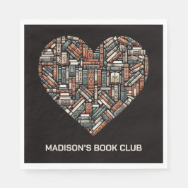 Anpassat namn/Text Bok Älskare Pappersservett