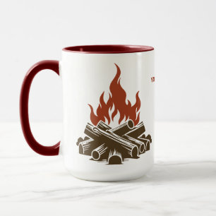 Anpassat Namn & Text Camping Mugg