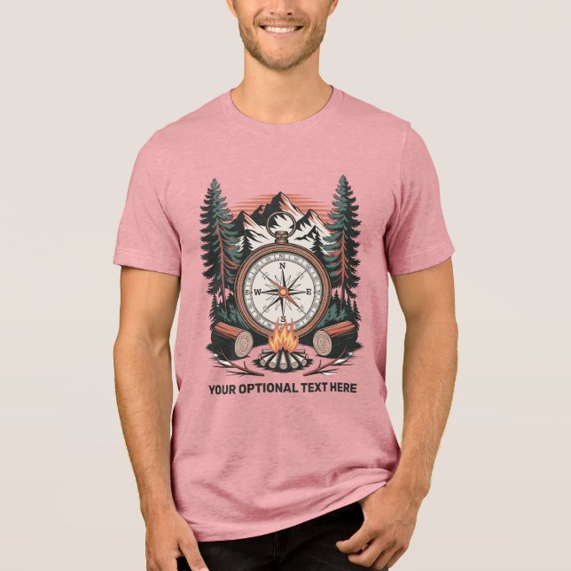 Anpassat Namn & Text Camping T Shirt (Framsida)