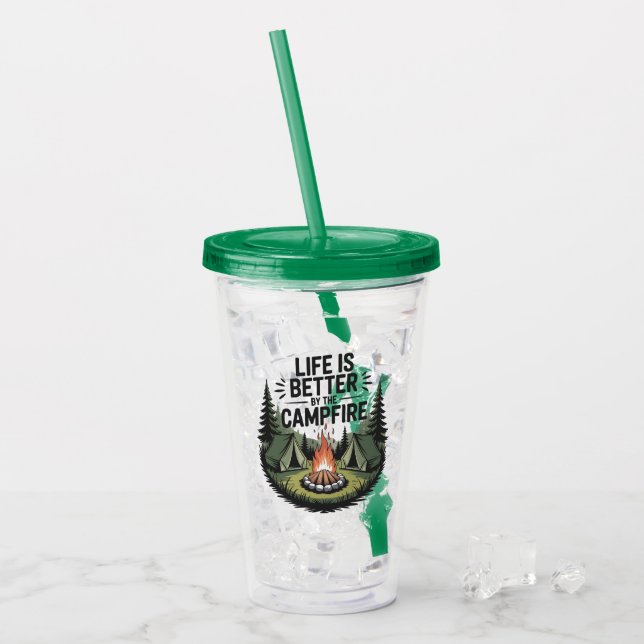 Anpassat Namn & Text Camping Take Away Mugg (Framsida Ice)