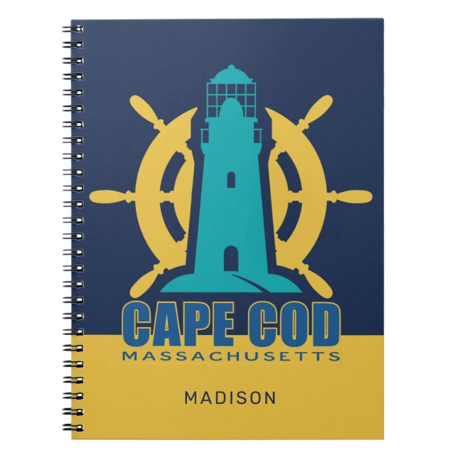 Anpassat namn/text Cape Cod Massachusetts Anteckningsbok (Framsidan)