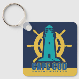 Anpassat namn/text Cape Cod Massachusetts Nyckelring