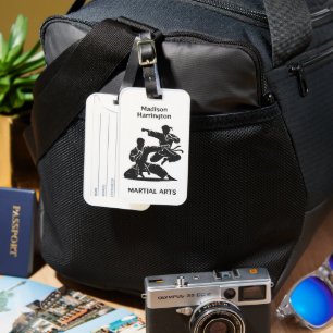 Anpassat Namn, Text & Färg Kampsport Bagagebricka