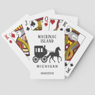 Anpassat Namn, Text & Färg Mackinac Island Casinokort