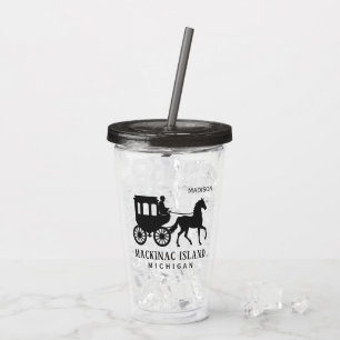 Anpassat Namn, Text & Färg Mackinac Island Take Away Mugg