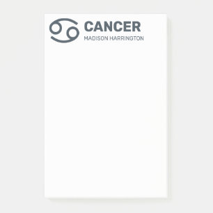 Anpassat namn/text & Färg zodiac-tecken cancer Post-it Block