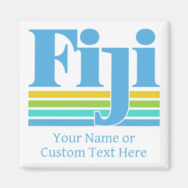 Anpassat namn / text Fiji Magnet (Framsidan)