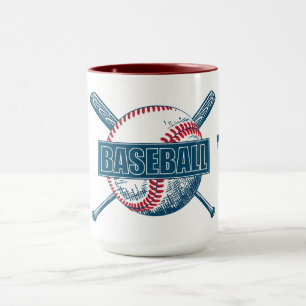 Anpassat namn, text och Färg baseball Mugg