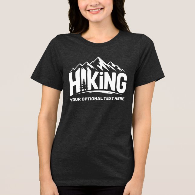 Anpassat Namn & Text Vandring T Shirt (Framsida)