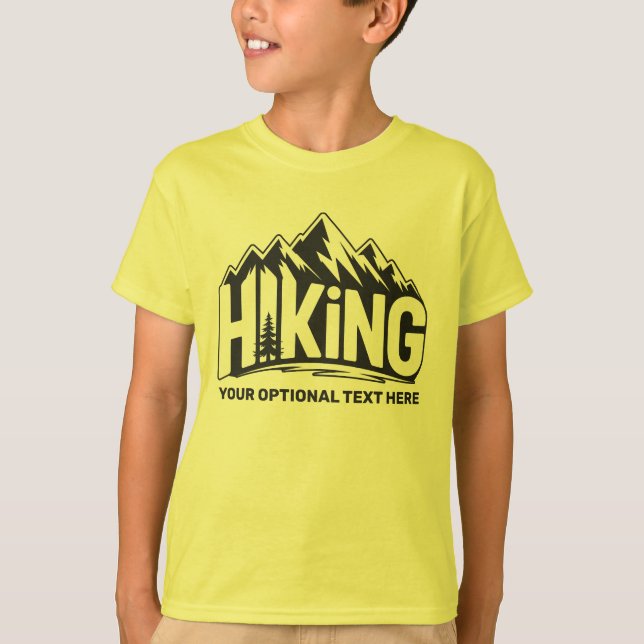 Anpassat Namn & Text Vandring T Shirt (Framsida)
