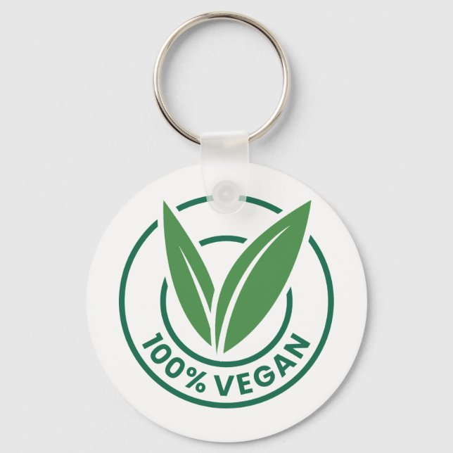 Anpassat namn/text Vegan Nyckelring (Framsida)