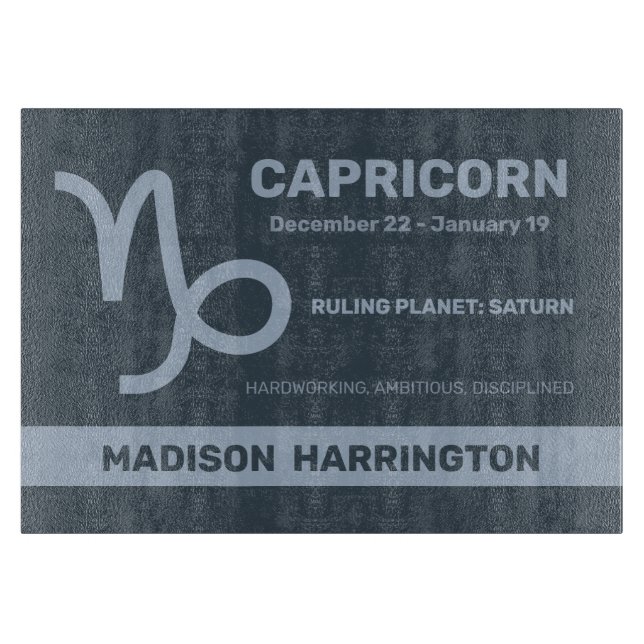 Anpassat namn/text Zodiac-tecken Capricorn (Framsidan)