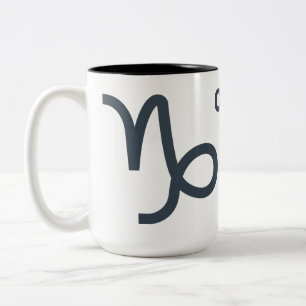 Anpassat namn/text Zodiac-tecken Capricorn Två-Tonad Mugg