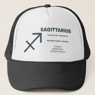Anpassat namn/text Zodiac-tecken Sagittarius Keps
