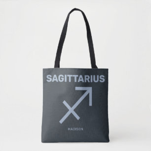 Anpassat namn/text Zodiac-tecken Sagittarius Tygkasse